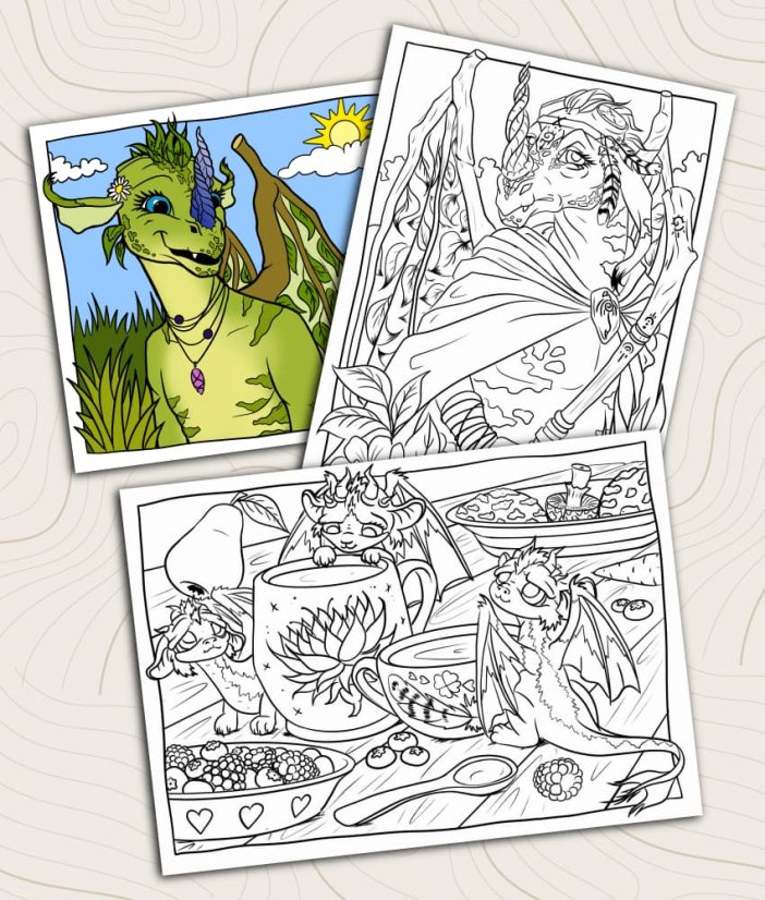 Dračí omalovánka 2