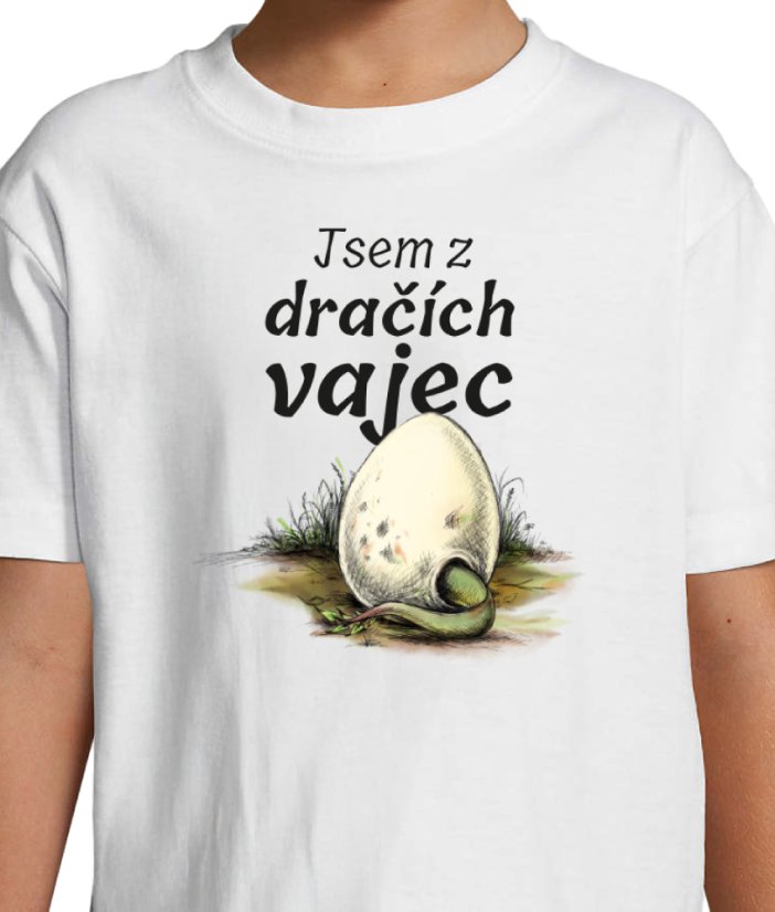 Tričko Jsem z dračích vajec (poslední kusy) - Velikost: 4 r. (44/32), Barva: Růžová