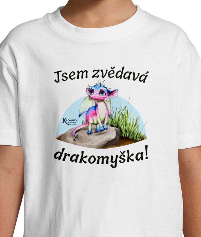 Tričko Drakomyška (poslední kusy) - Velikost: 8 r. (50/38), Barva: Bílá
