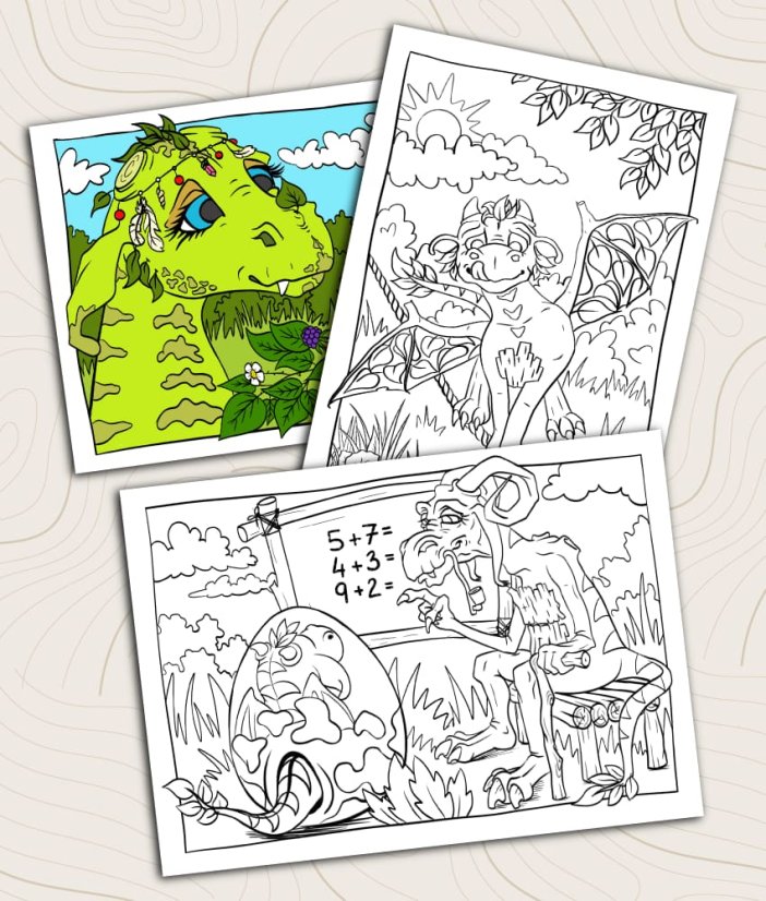 Dračí omalovánka 1