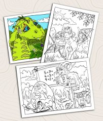 Dračí omalovánka 1