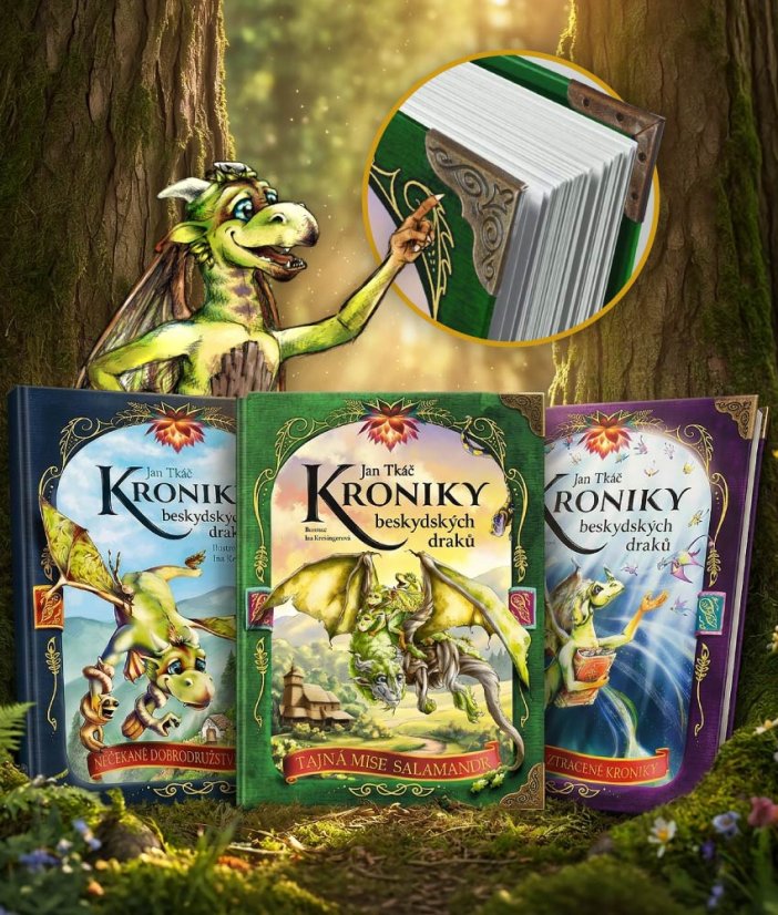 KOMPLETNÍ Kroniky beskydských draků (3 knihy) - Varianta knihy: Prémiová edice s kovovými rohy